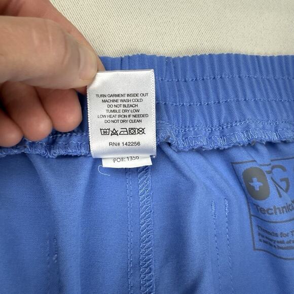 FIGS Yola Skinny Scrub Pant Womens L Blue Nurse Uniform Stretch TW2000R 1356 - Picture 12 of 16